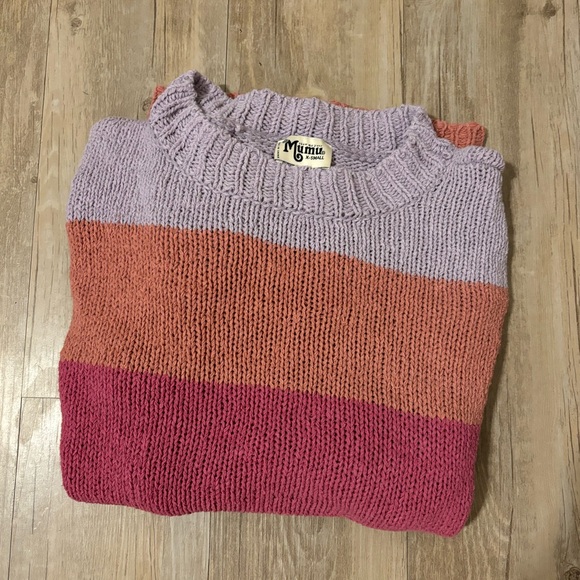 Show Me Your Mumu Woodsy Sweater in Sunset Stripe XS - Picture 3 of 6